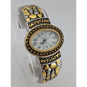 Vellaccio New‎ York Watch Women 30mm Two Tone Bangle Band-  New Battery